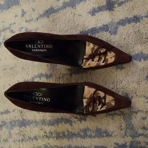 Valentino brown suede heels